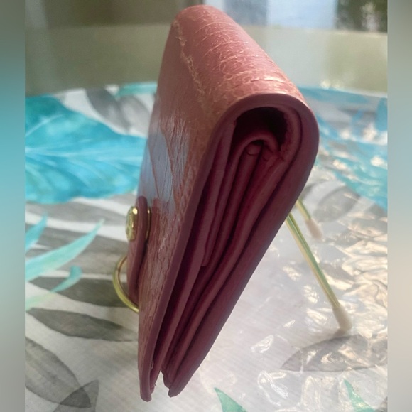 MIU MIU Pink Croc Trifold Wallet | - Picture 10 of 14